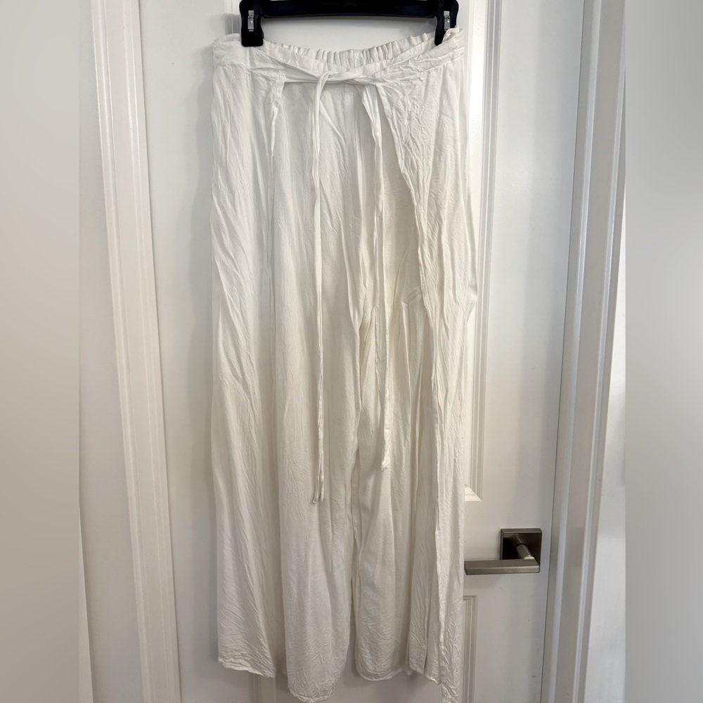 Elan white split leg coverup pants